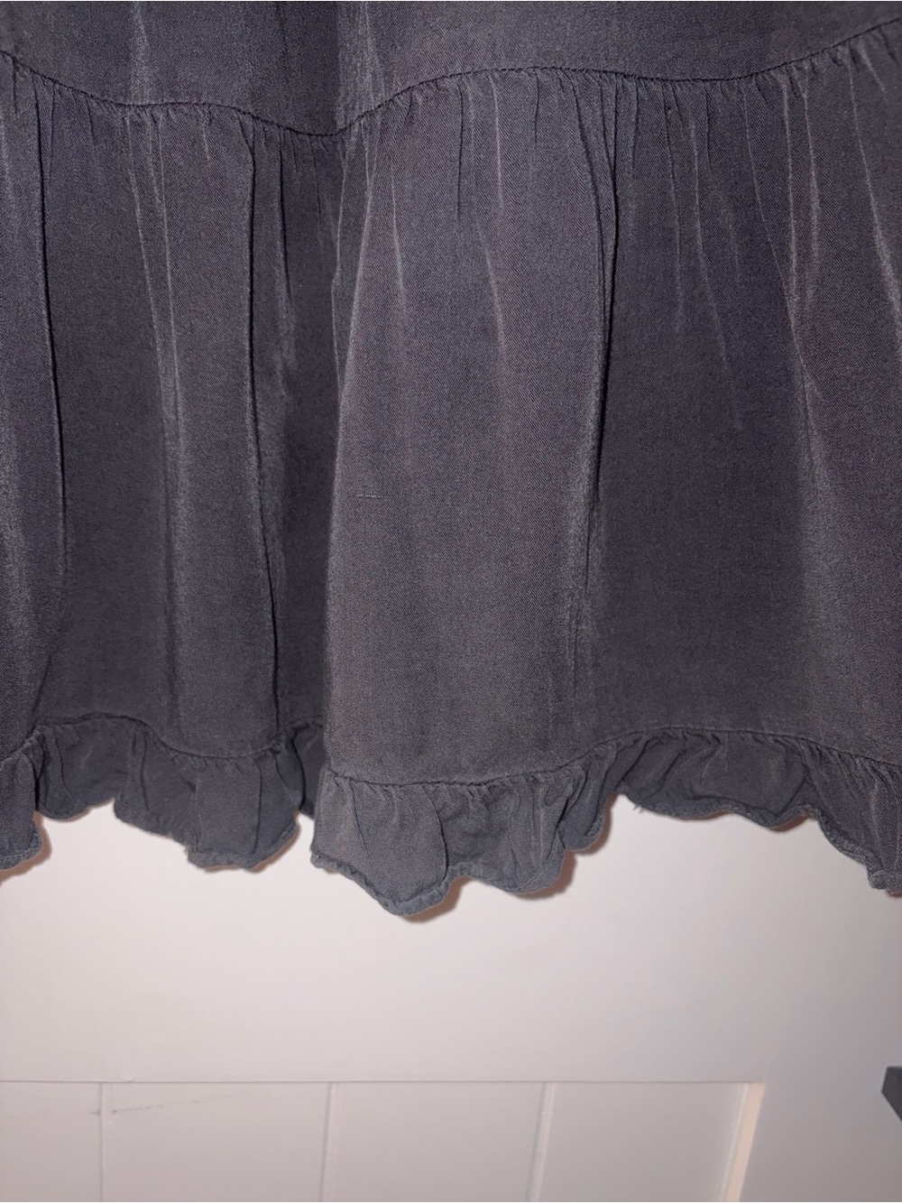 American Eagle Outfitters Gray Tiered Babydoll Cami Dress Medium - Picture 6 of 8